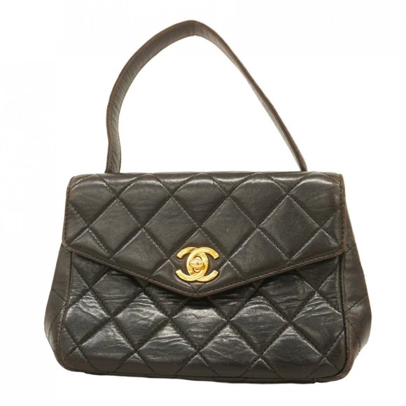 Chanel Matelasse Handbag, Lambskin, Black, Women's, P1295368 - Picture 1 of 14